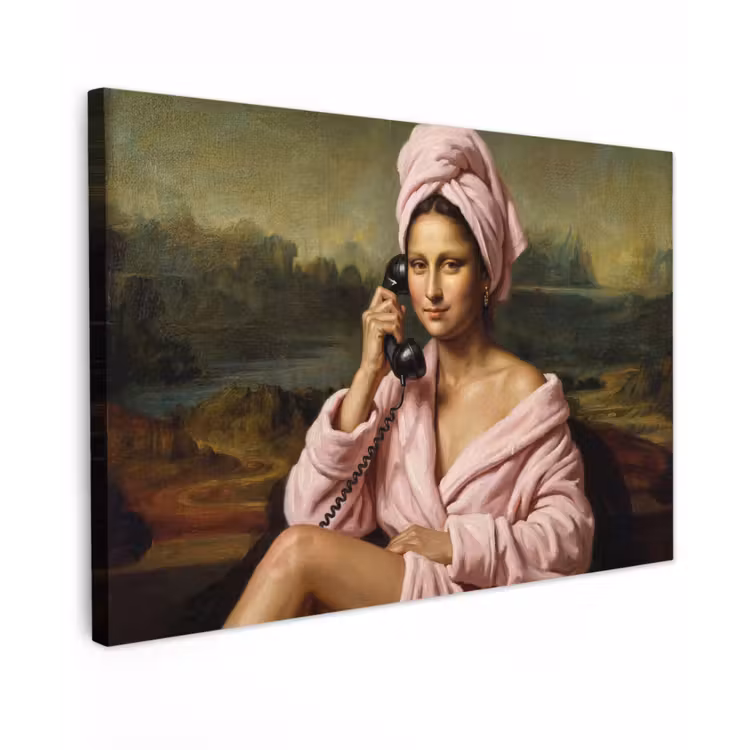 Canvas schilderij - Mona - Klassiek - Roze — 1