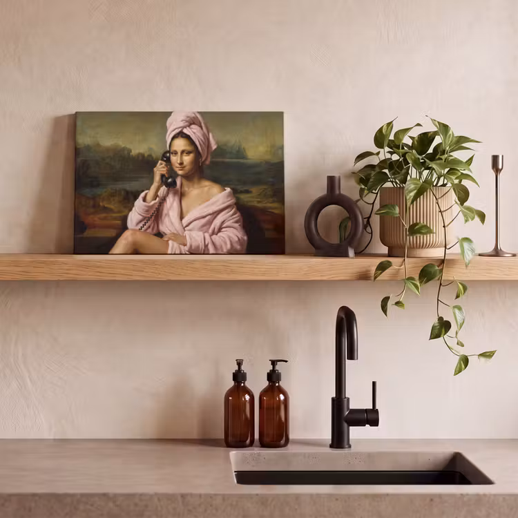 Canvas schilderij - Mona - Klassiek - Roze — 3