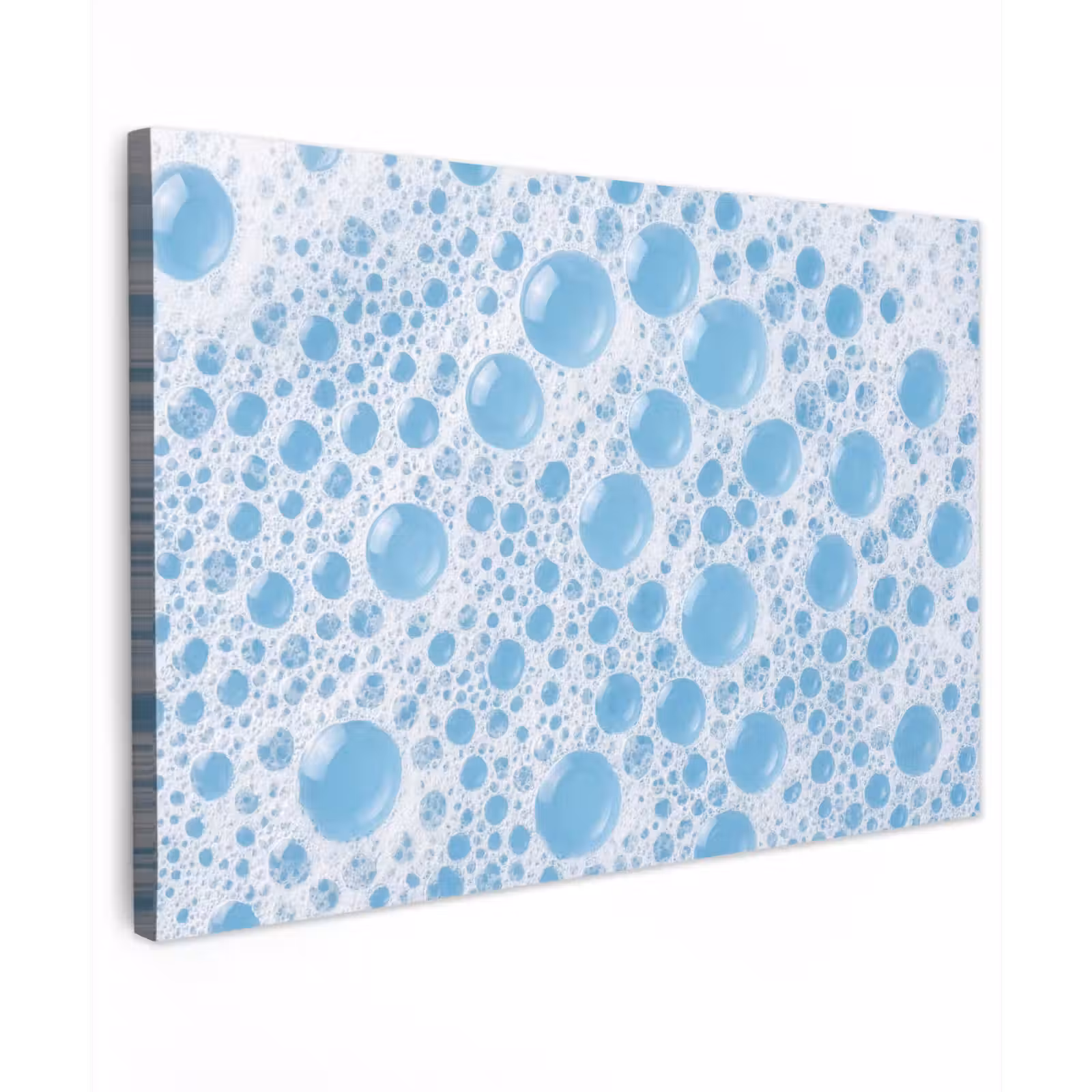 Canvas schilderij - Schuim - Bubbels - Blauw — 1