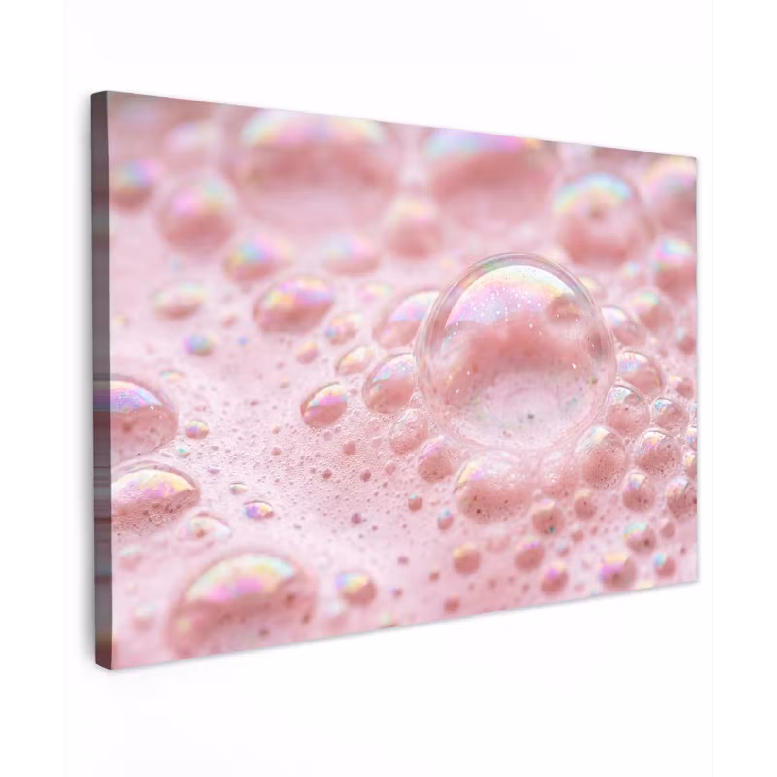 Canvas schilderij - Schuim - Structuur - Roze — 1