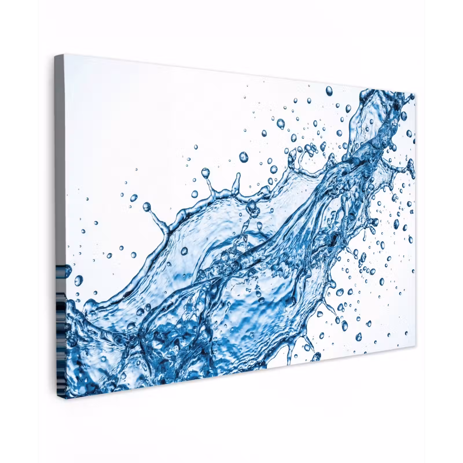 Canvas schilderij - Spash - Water - Blauw — 1