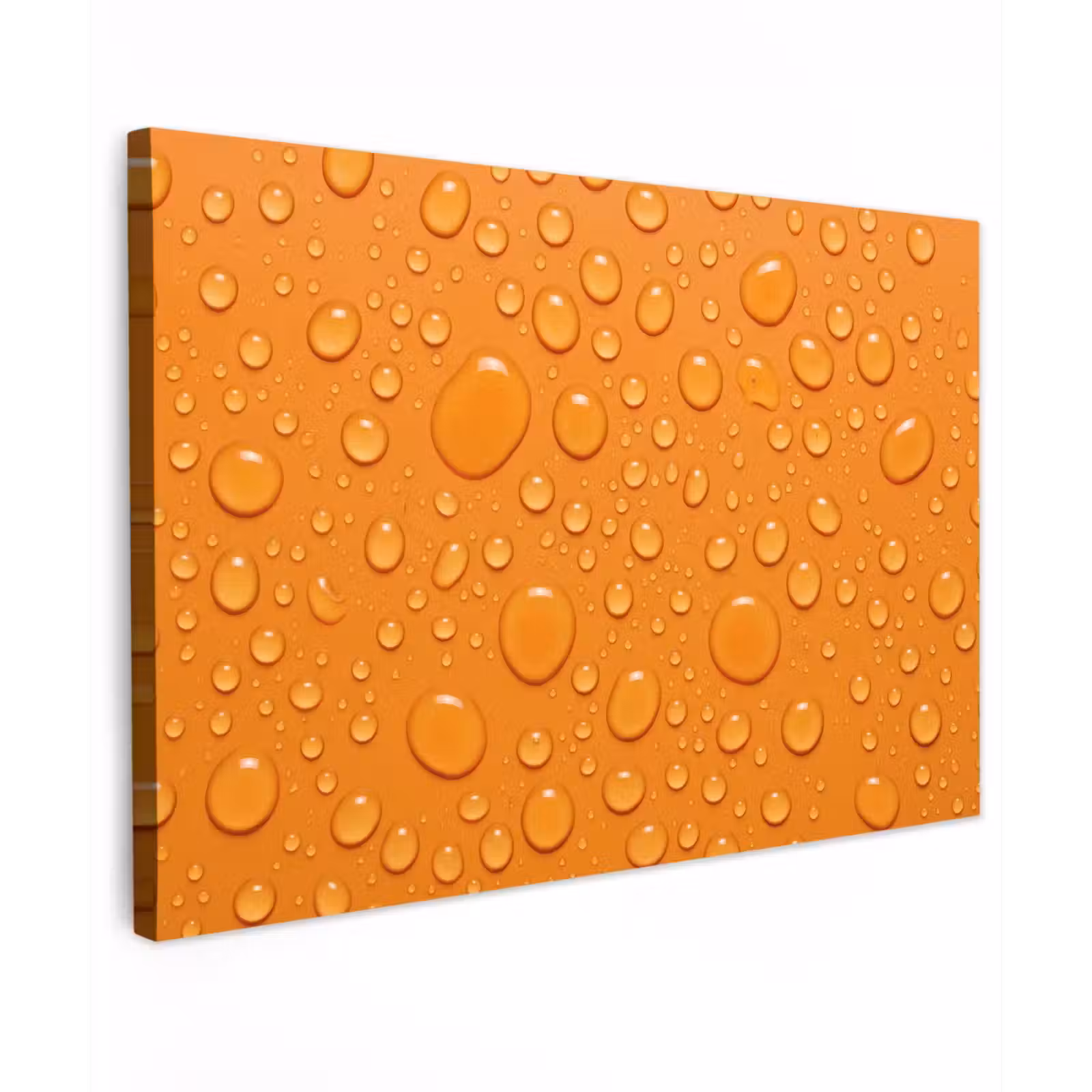 Canvas schilderij - Water - Druppels - Oranje — 1
