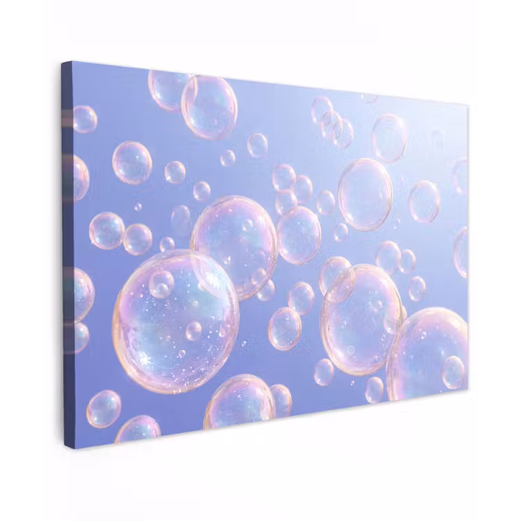 Canvas schilderij - Pastel - Bubbels - Dromerig — 1