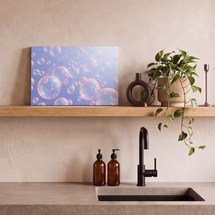 Canvas schilderij - Pastel - Bubbels - Dromerig — 3