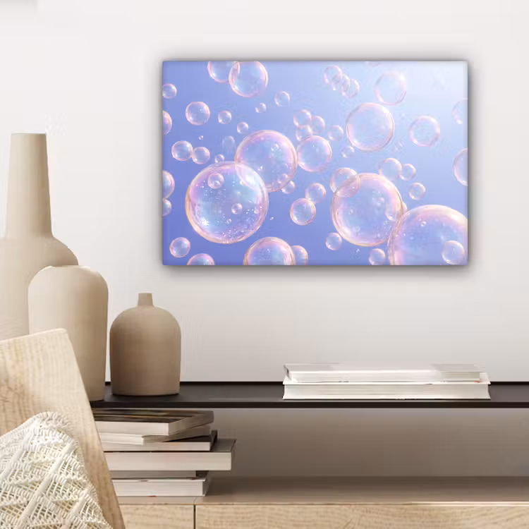 Canvas schilderij - Pastel - Bubbels - Dromerig — 5