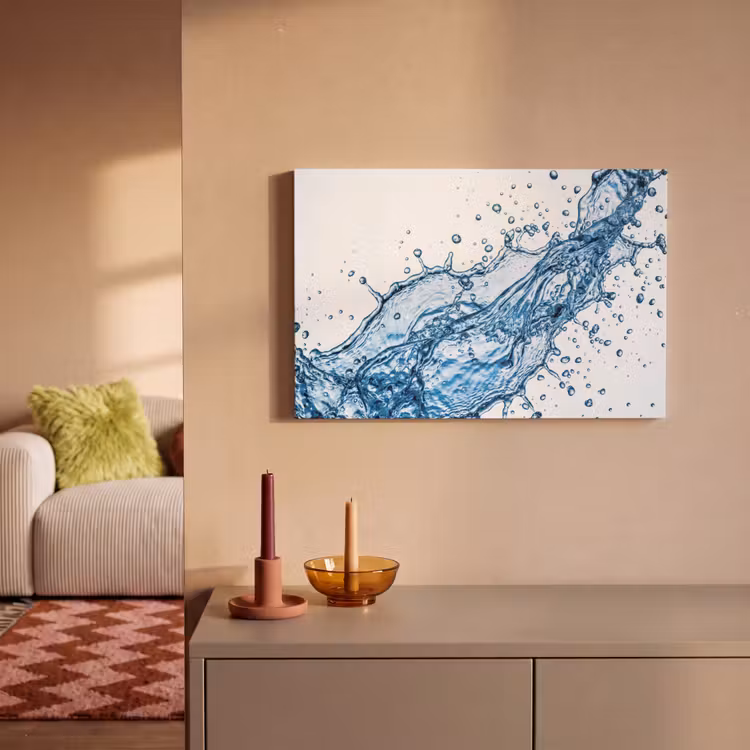 Canvas schilderij - Spash - Water - Blauw — 2