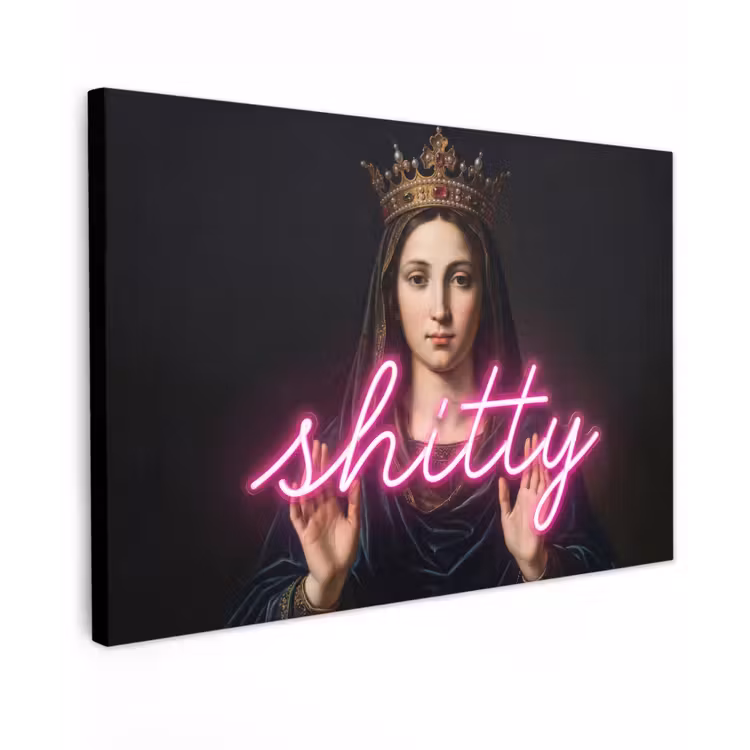 Canvas schilderij - Ironisch - Tekst - Neon — 1