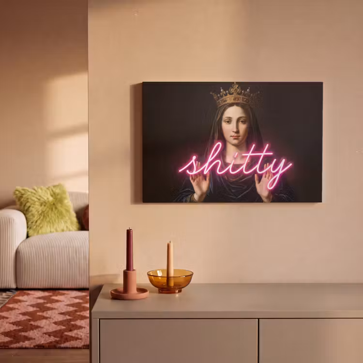 Canvas schilderij - Ironisch - Tekst - Neon — 2