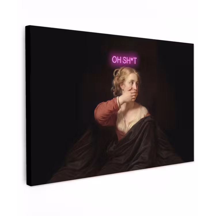Canvas schilderij - Quote - Neon - vrouw — 1
