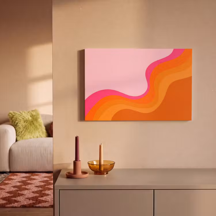 Canvas schilderij - Retro - Waves - Kleurrijk — 2