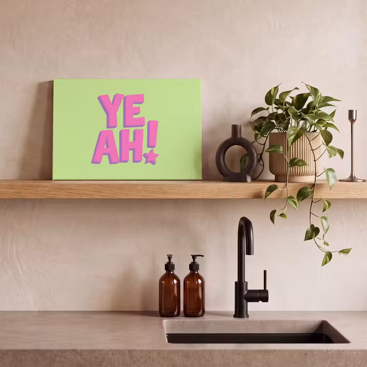 Canvas schilderij - Groen - Neon - Quote — 3