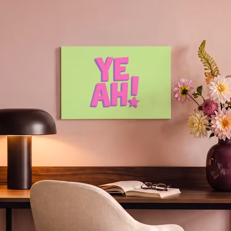 Canvas schilderij - Groen - Neon - Quote — 4