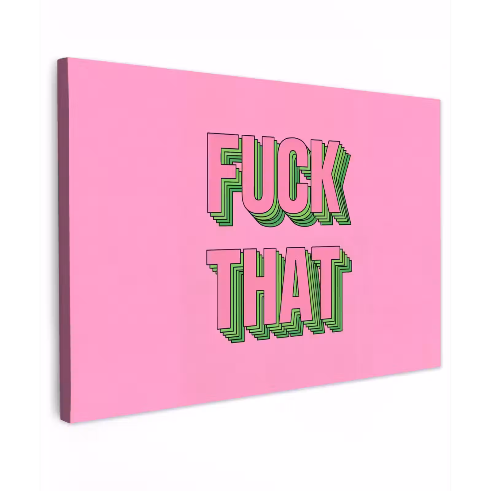 Canvas schilderij - Tekst - Bold - Roze — 1
