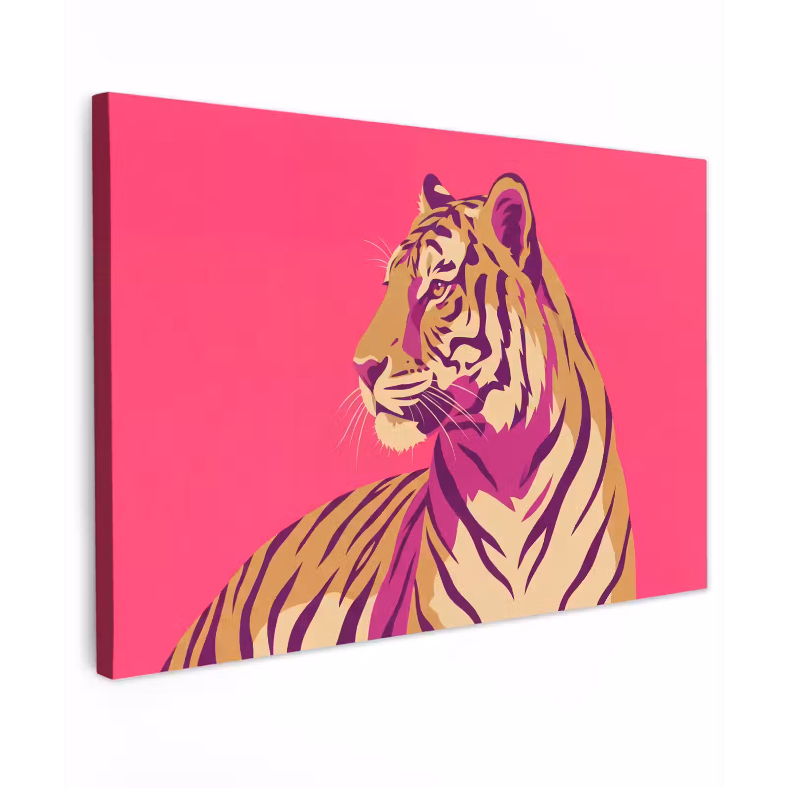 Canvas schilderij - Tijger - Modern - Neon — 1