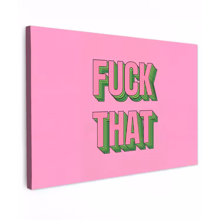 Canvas schilderij - Tekst - Bold - Roze — 1