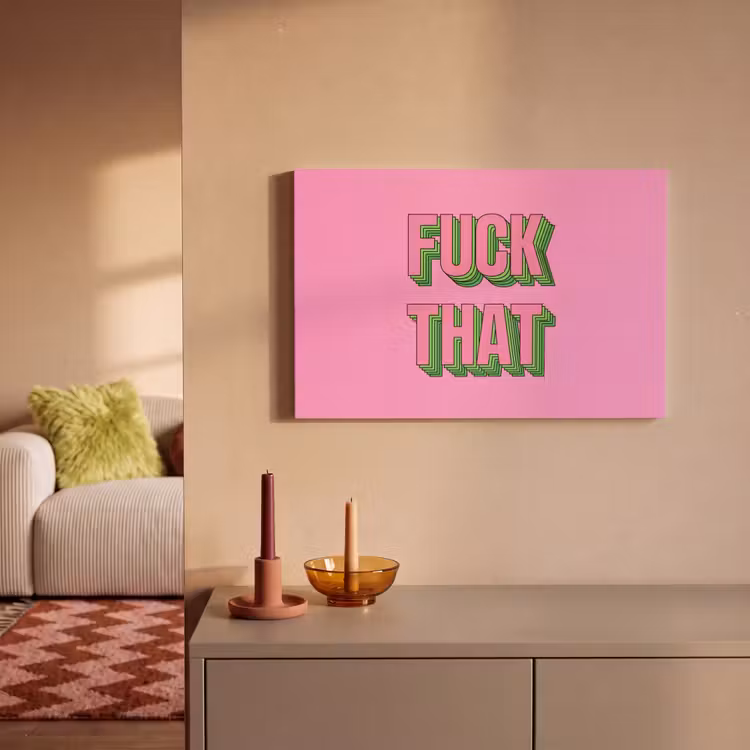 Canvas schilderij - Tekst - Bold - Roze — 2
