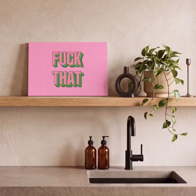 Canvas schilderij - Tekst - Bold - Roze — 3