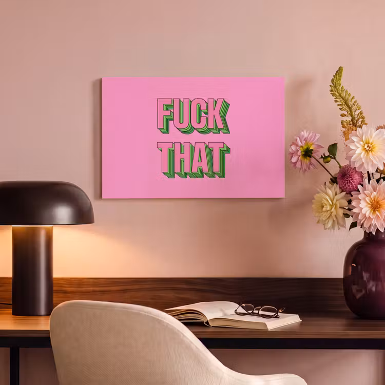 Canvas schilderij - Tekst - Bold - Roze — 4