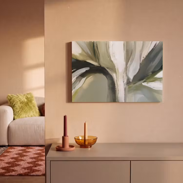 Canvas schilderij - Natuur - Abstract - Groen - Penseelstreken — 2