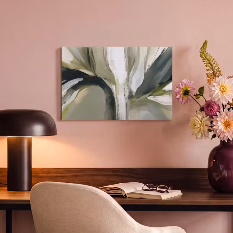 Canvas schilderij - Natuur - Abstract - Groen - Penseelstreken — 4