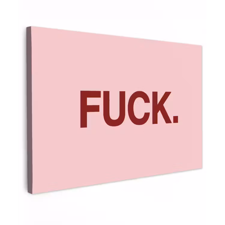 Canvas schilderij - Statement - Krachtig - Roze — 1