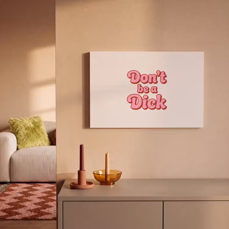 Canvas schilderij - Tekst - Boodschap - Roze — 2