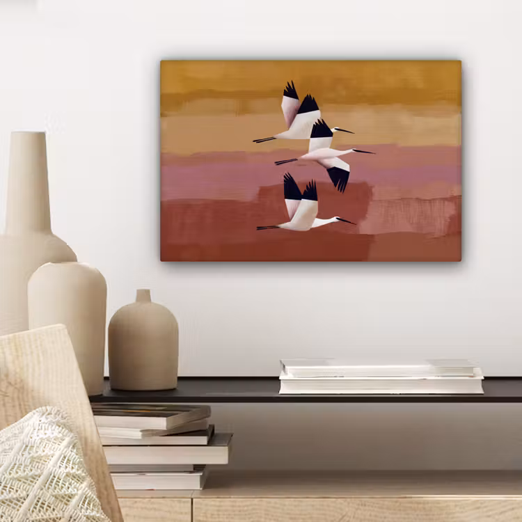 Canvas schilderij - Vogels - Snavel - Abstract — 5