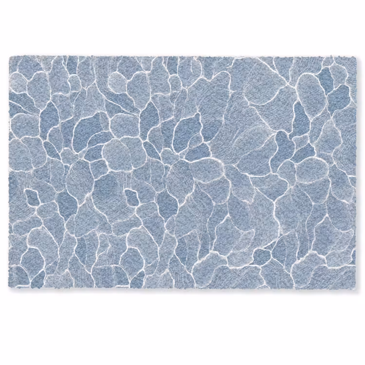 Deurmat - Abstract - Blauw - Bladeren — 1