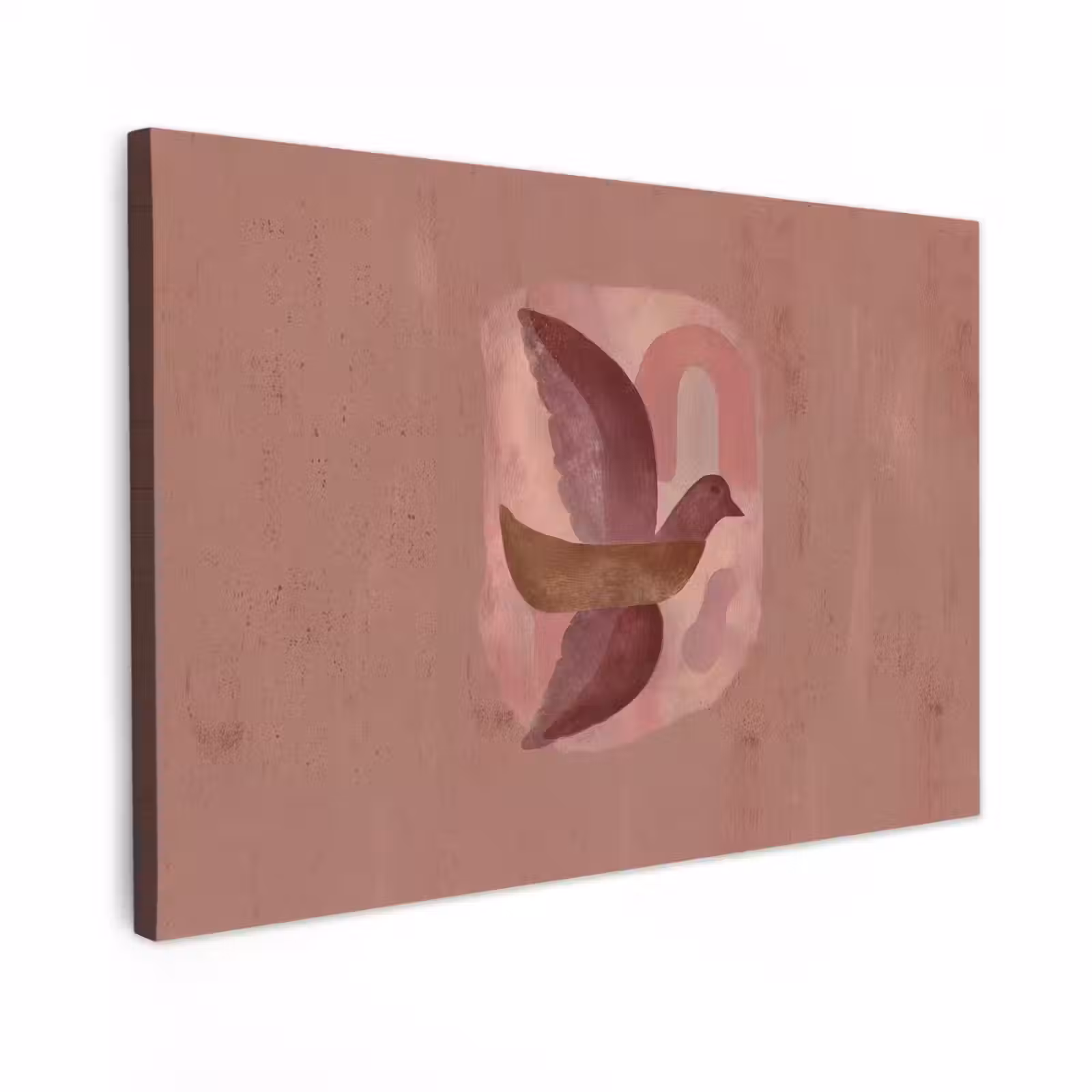 Canvas schilderij - Illustratie - Vogels - Abstract - Roze — 1