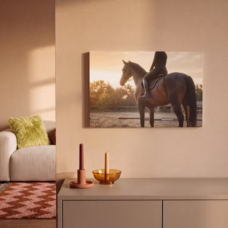 Canvas schilderij - Harmonie - Ruiter - Zon — 2