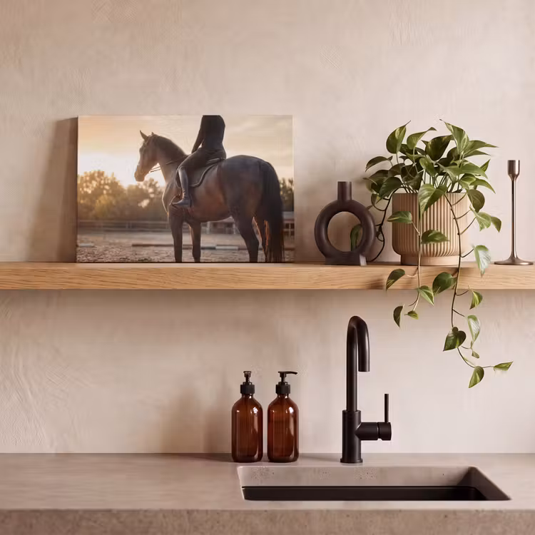 Canvas schilderij - Harmonie - Ruiter - Zon — 3