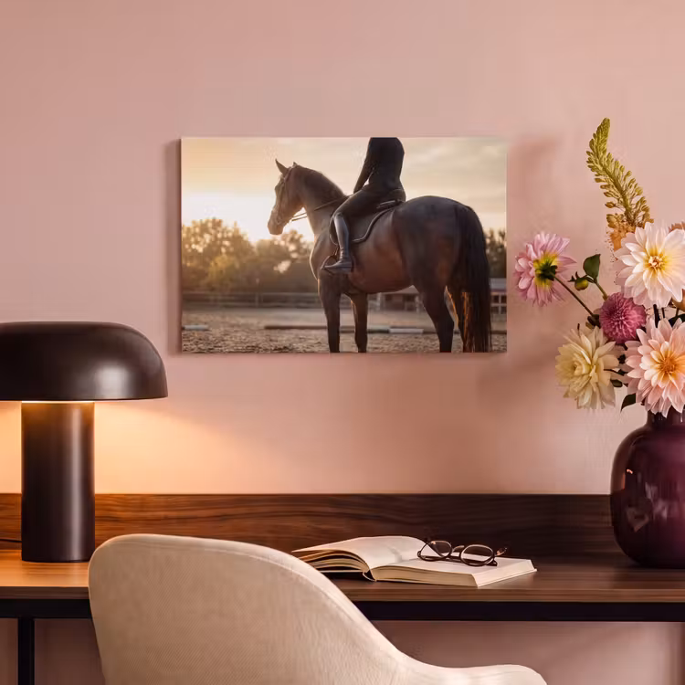 Canvas schilderij - Harmonie - Ruiter - Zon — 4