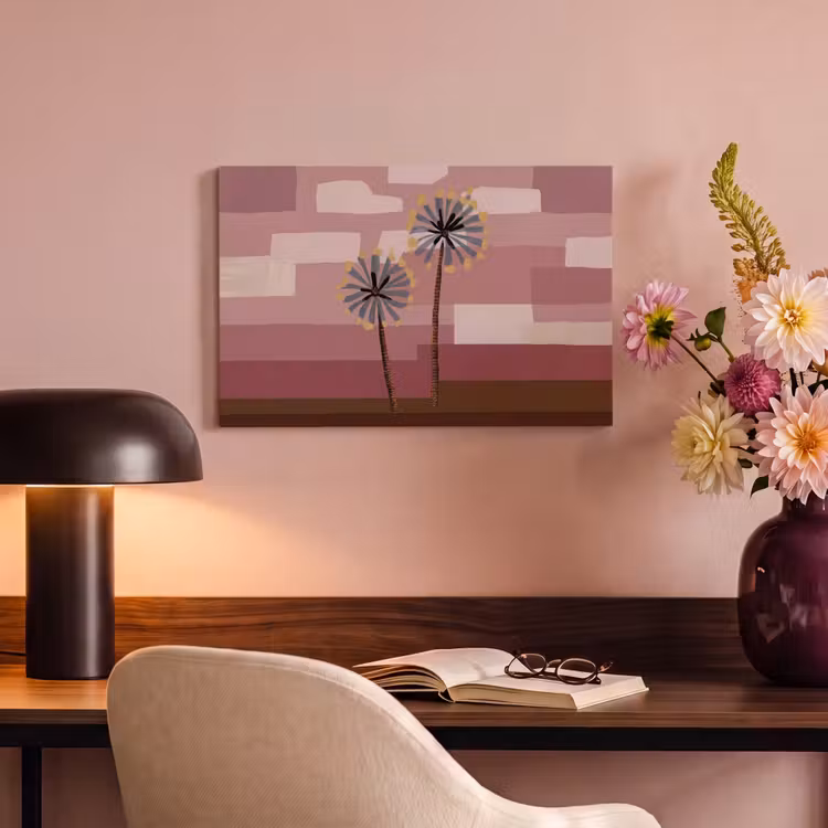 Canvas schilderij - Illustratie - Bloemen - Vlakken - Abstract — 4