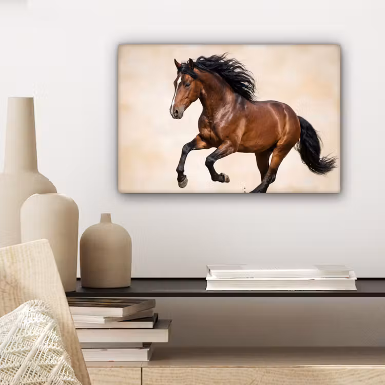Canvas schilderij - Paard - Galop - Energie — 5