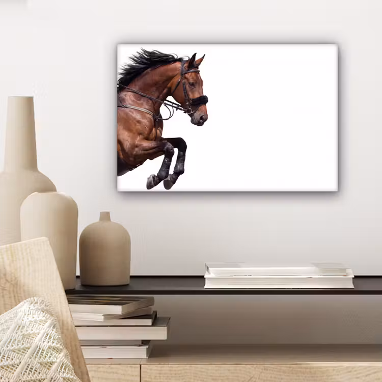 Canvas schilderij - Paard - Springen - Modern — 5