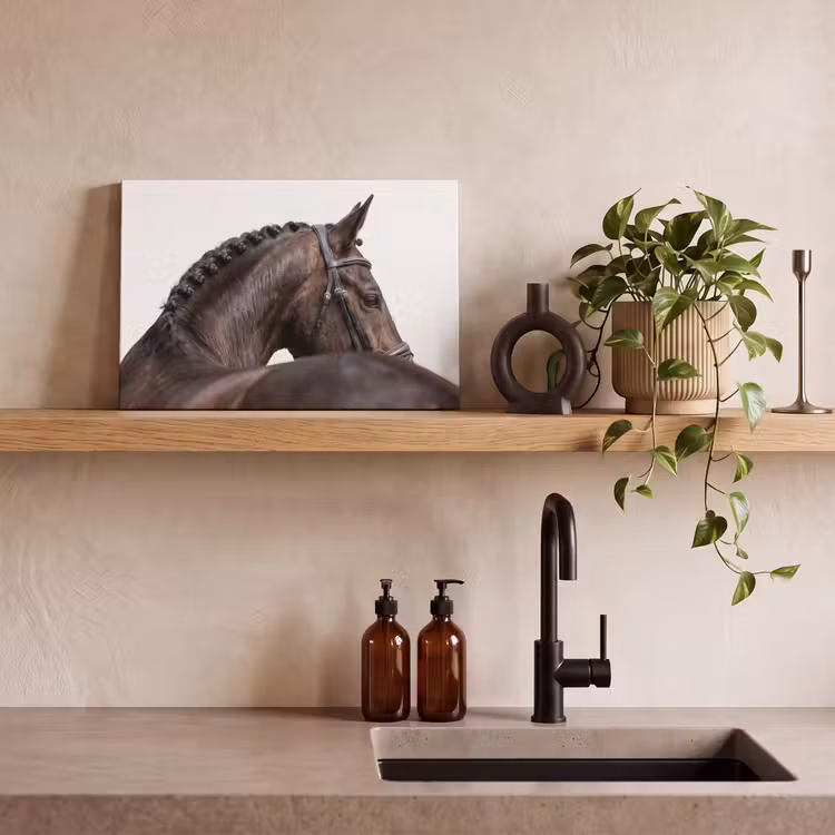 Canvas schilderij - Portret - Paard - Elegant — 3