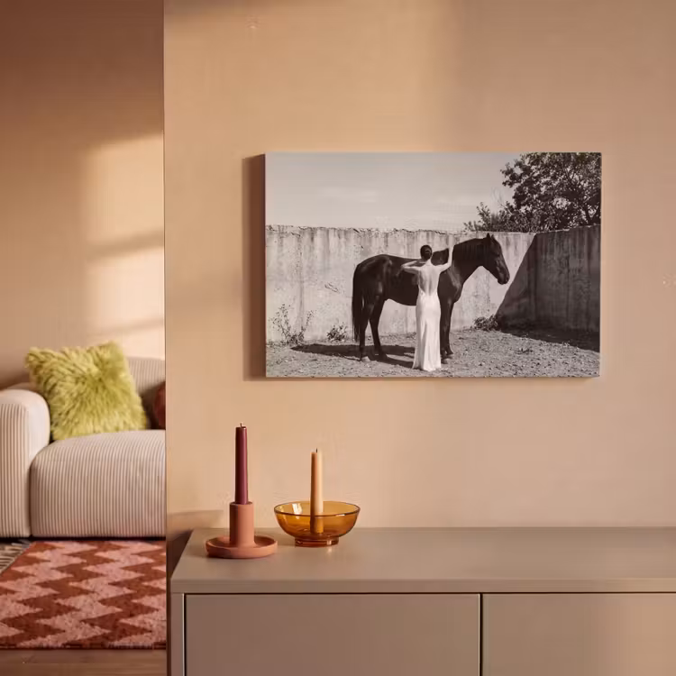 Canvas schilderij - Vrouw - Paard - Artistiek — 2