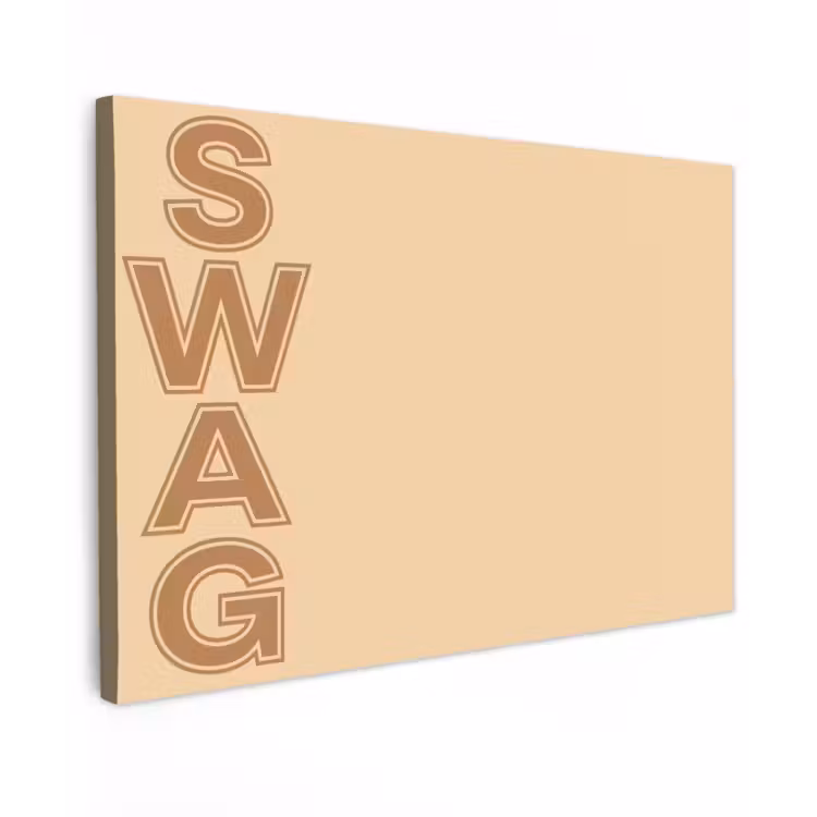 Canvas schilderij - Swag - Bruin - Beige — 1