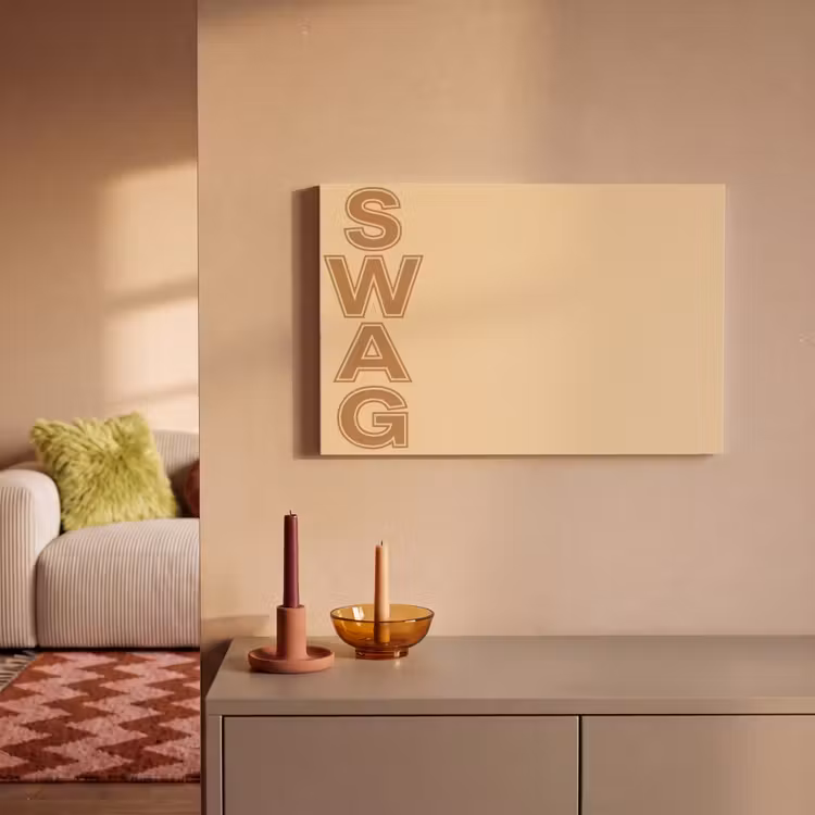 Canvas schilderij - Swag - Bruin - Beige — 2