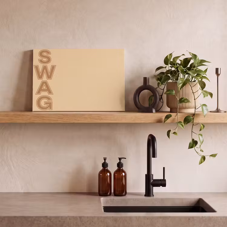 Canvas schilderij - Swag - Bruin - Beige — 3