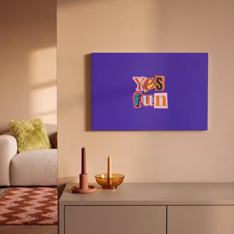 Canvas schilderij - Yes fun - Kleurrijk - Collage-stijl — 2