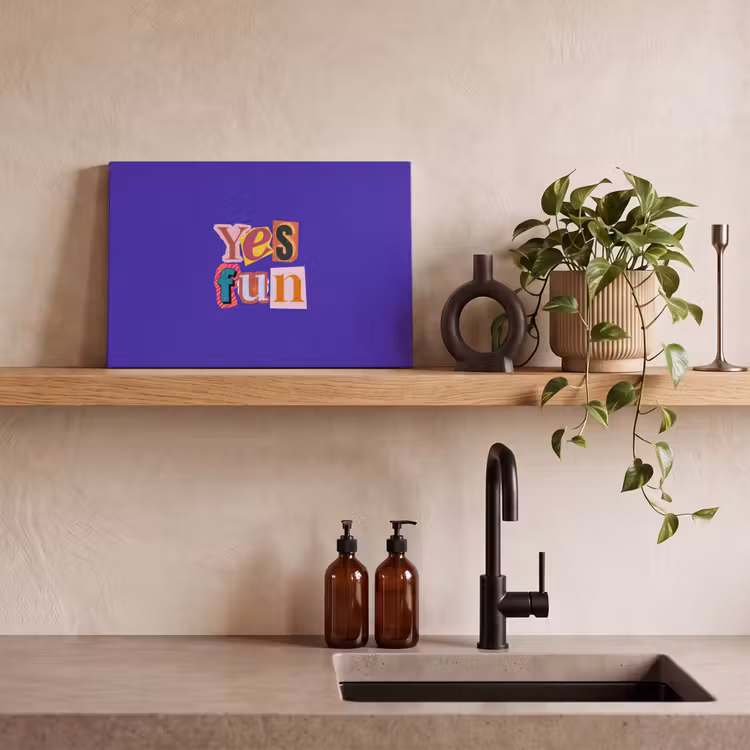 Canvas schilderij - Yes fun - Kleurrijk - Collage-stijl — 3