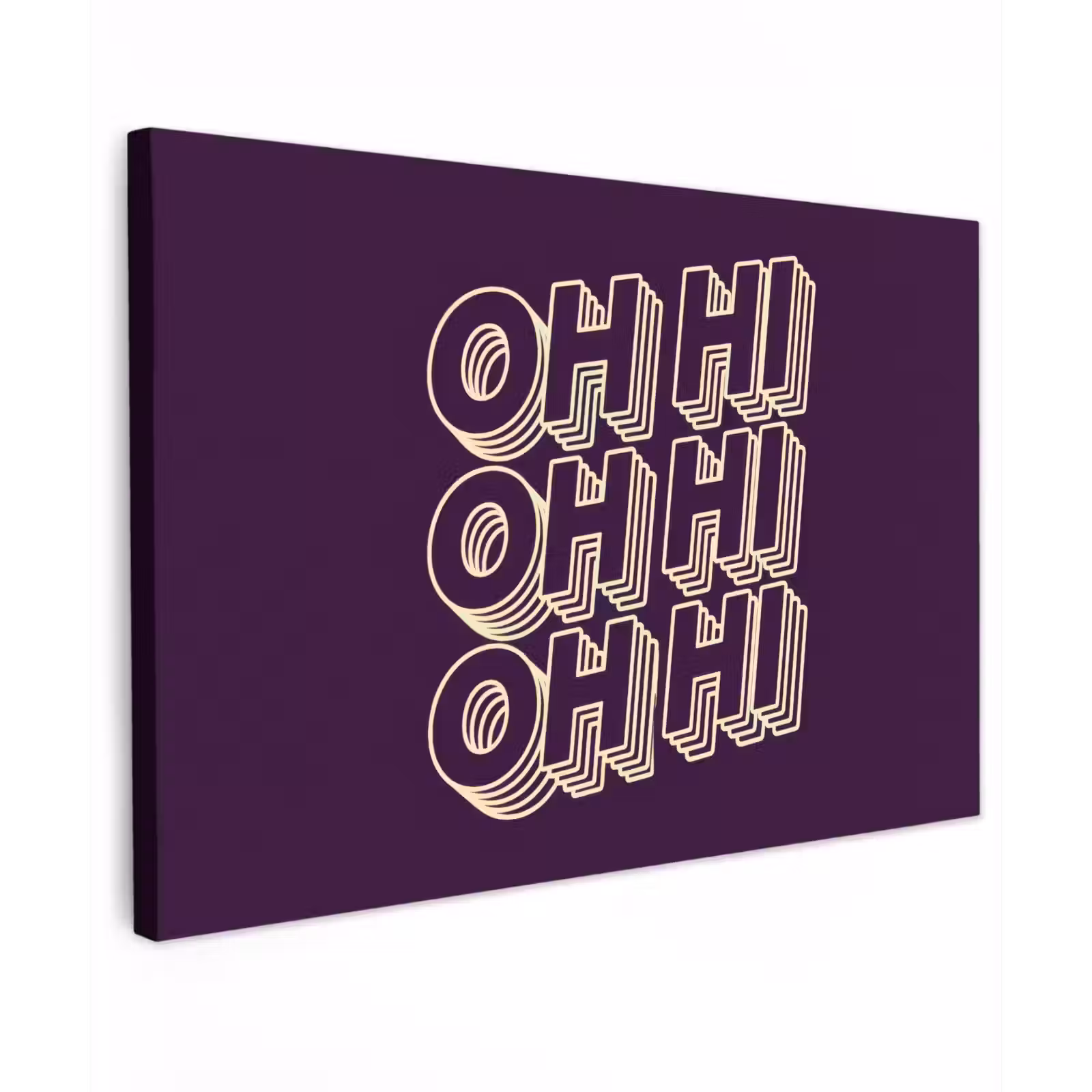 Canvas schilderij - Oh hi - Paars - 3D — 1