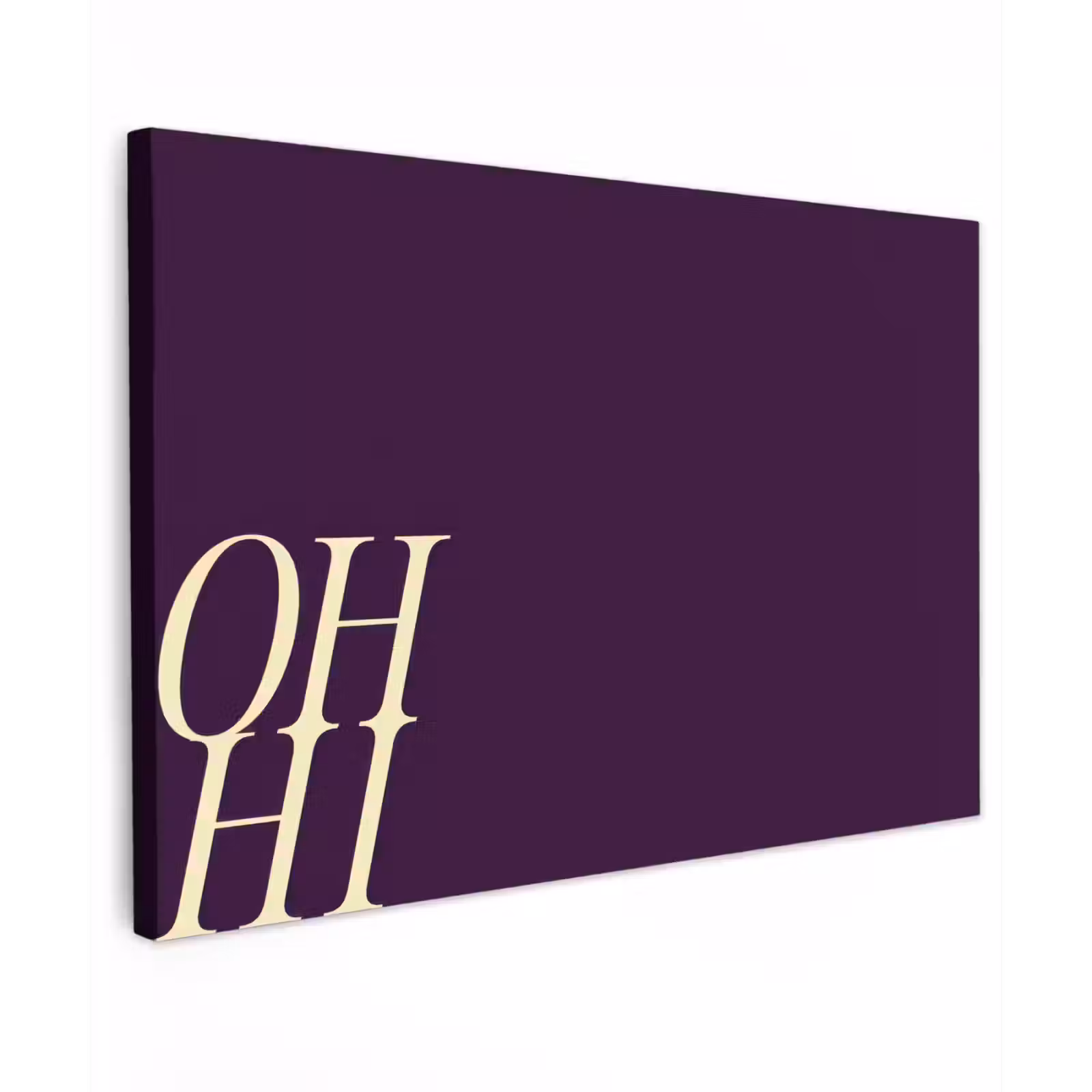 Canvas schilderij - Oh hi - Paars - Cursief — 1