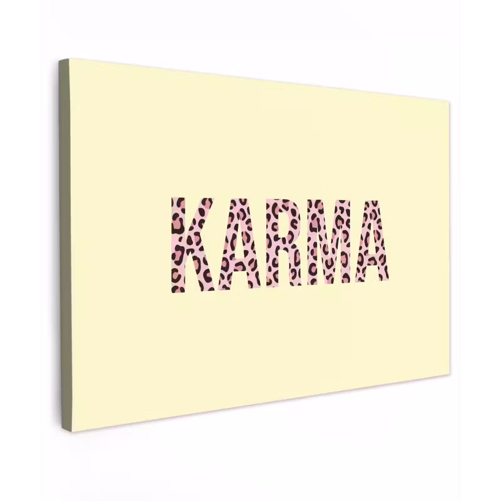 Canvas schilderij - Karma - Luipaardprint - Geel — 1