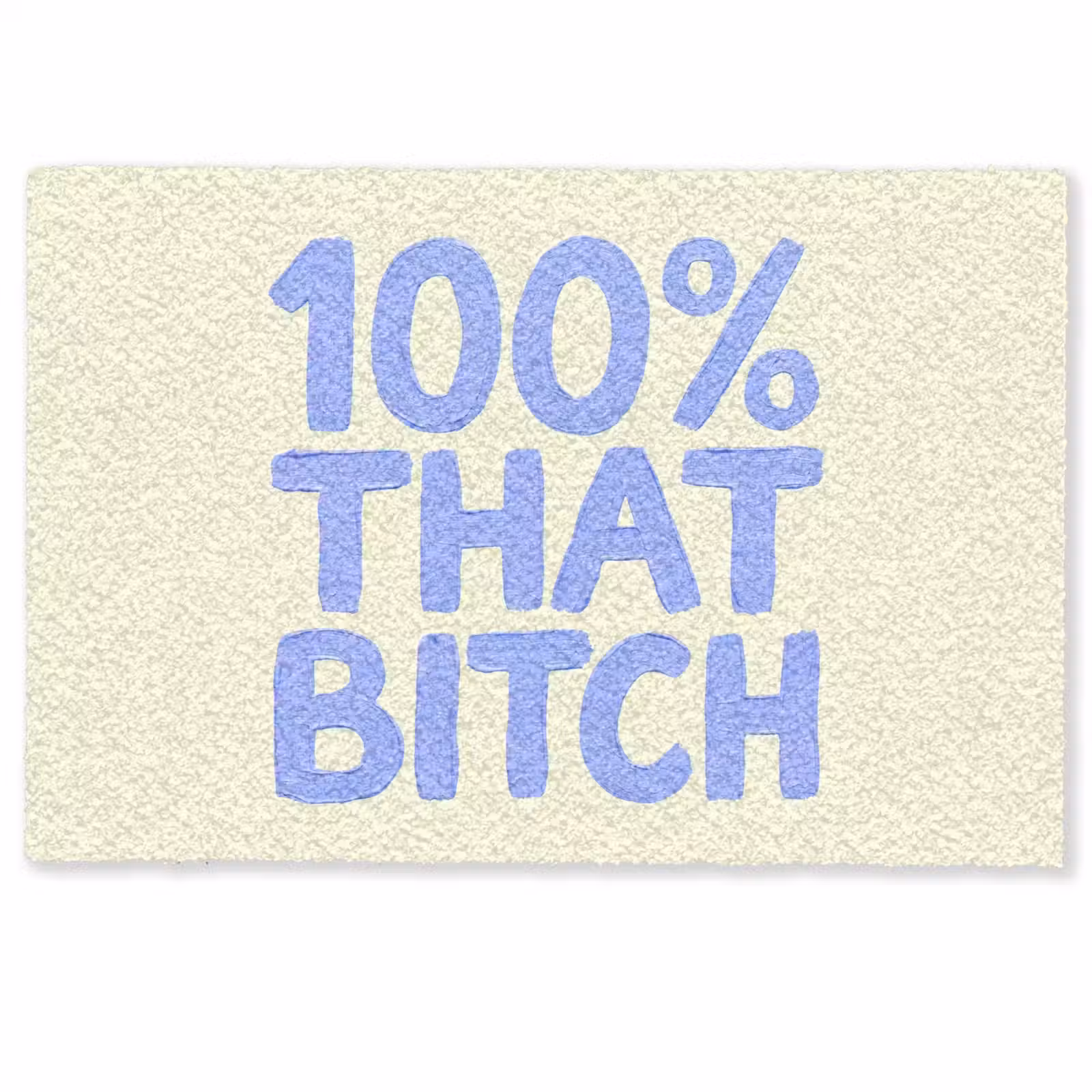 Deurmat - 100% that bitch - Blauw - Wit — 1