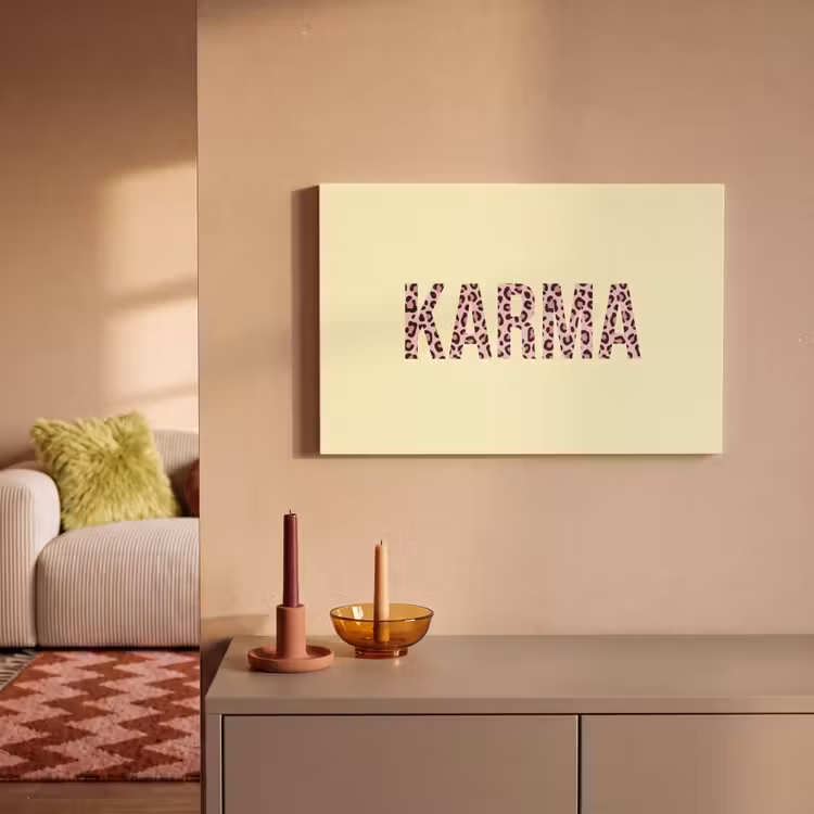 Canvas schilderij - Karma - Luipaardprint - Geel — 2