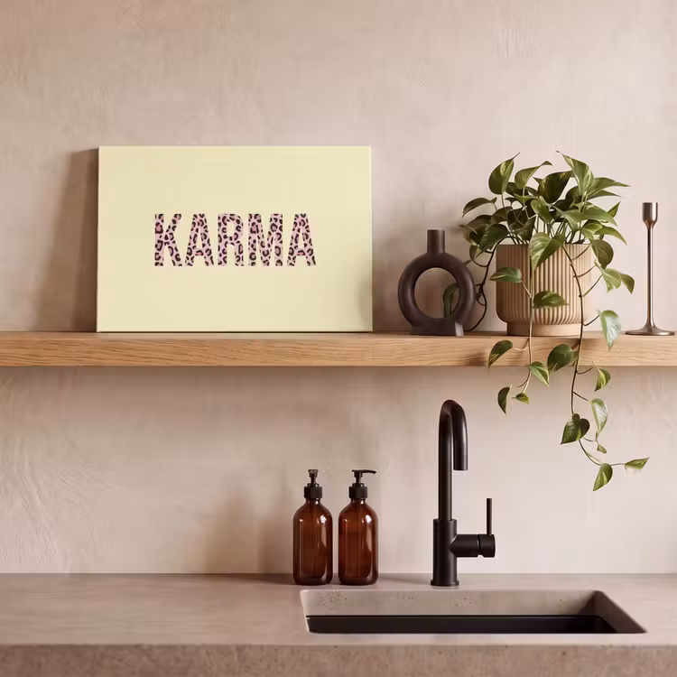 Canvas schilderij - Karma - Luipaardprint - Geel — 3