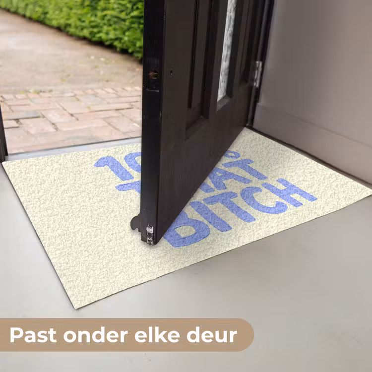 Deurmat - 100% that bitch - Blauw - Wit — 7