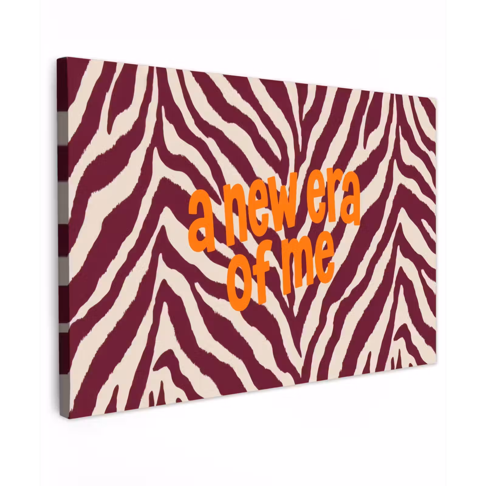 Canvas schilderij - New era - Bordeaux - Zebraprint — 1